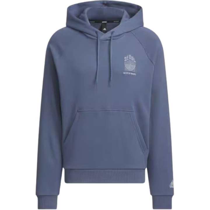 Adidas Adidas Sweatshirts Unisex Marine Blue Hooded Moderate
