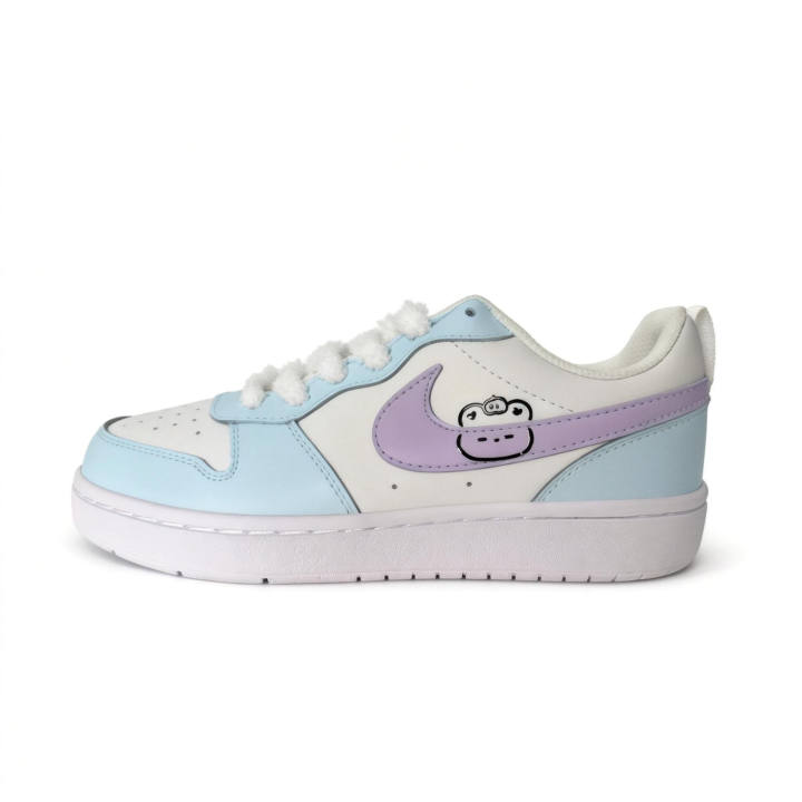 Nike Nike Crown Little Cat Leather Cushioning Abrasion Resistant Slip Resistant Low top Skateboard Shoes Unisex Blue