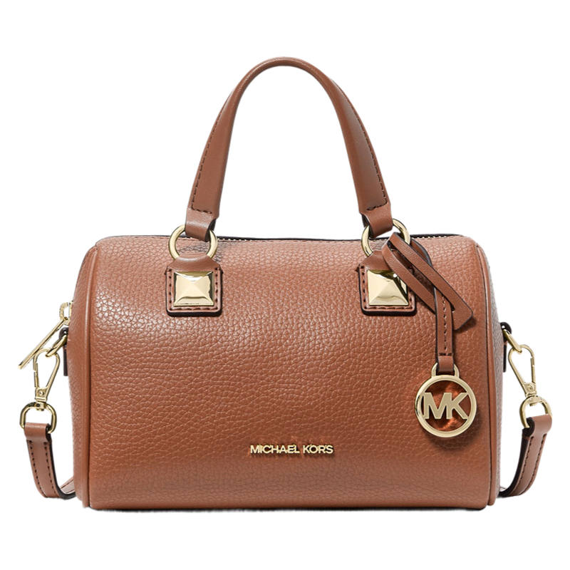 MICHAEL KORS Grayson Cow Leather Handbag Small Women's Brown