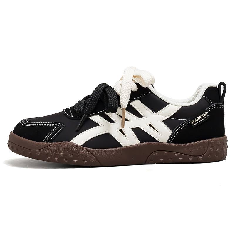 Warrior Height Increasing Abrasion Resistant Lightweight Low top Canvas Shoes Women's Black Beige