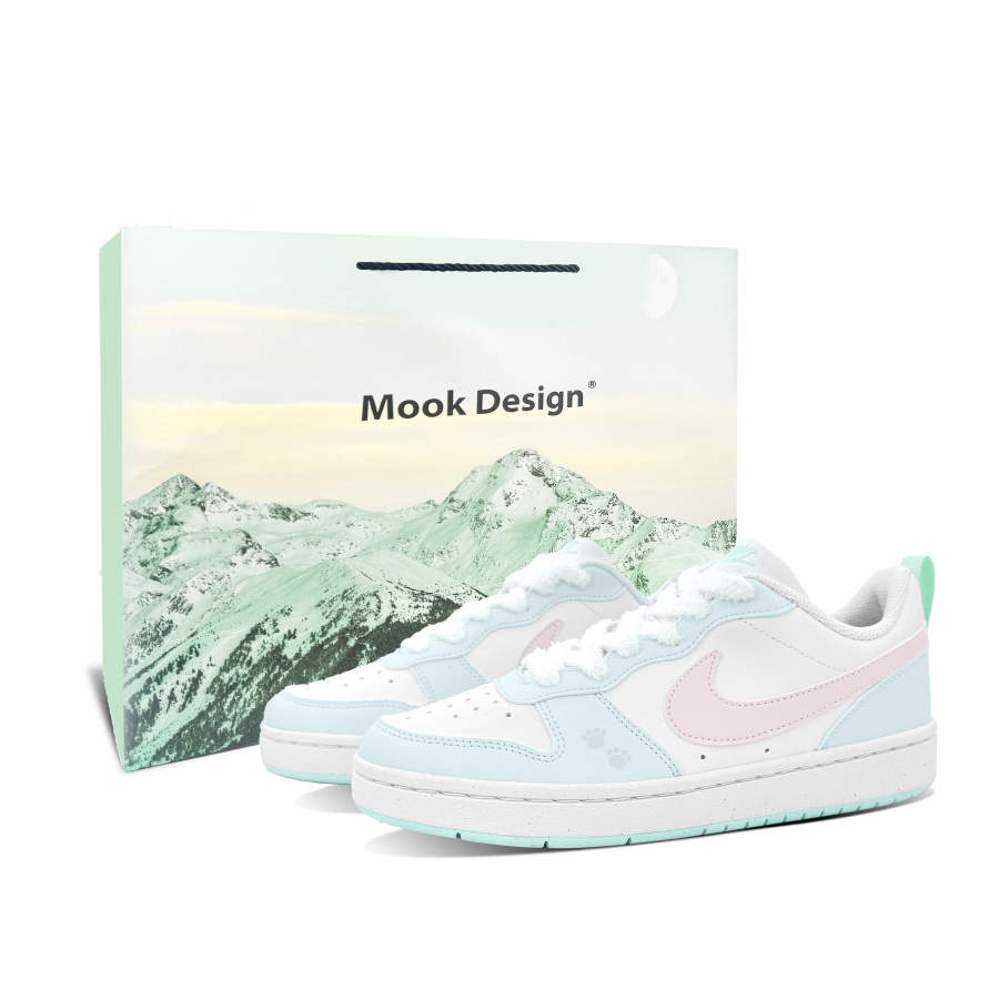 Nike Nike Court Borough Sunset Butter Shopping Bag Low top Skateboard Shoes Women's Cyan
