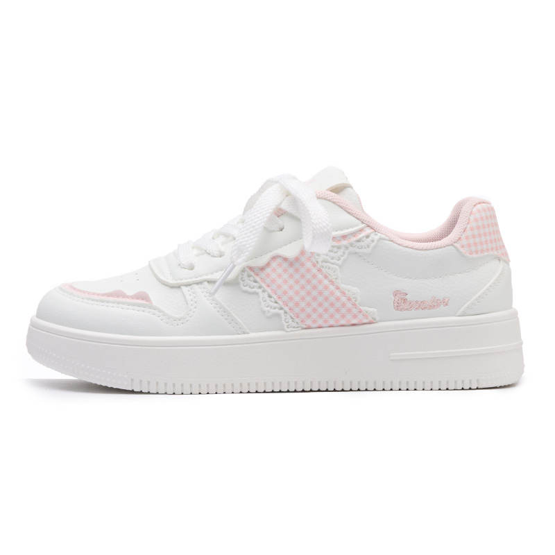 Warrior Cushioning Lightweight Low top Skateboard Shoes Women's White Pink