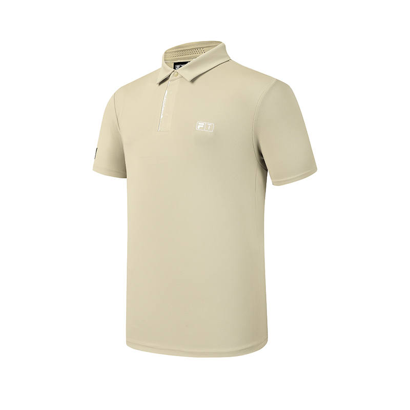FILA Golf Polo Shirts Men's Coix Seeds Wheat Polo Collar Moderate Straight Fit