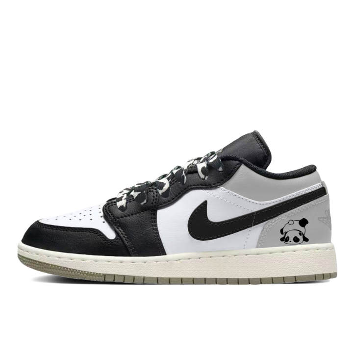 Jordan Jordan Air Jordan 1 Ink Panda Synthetic Leather, Leather Slip Resistant Abrasion Resistant Low top