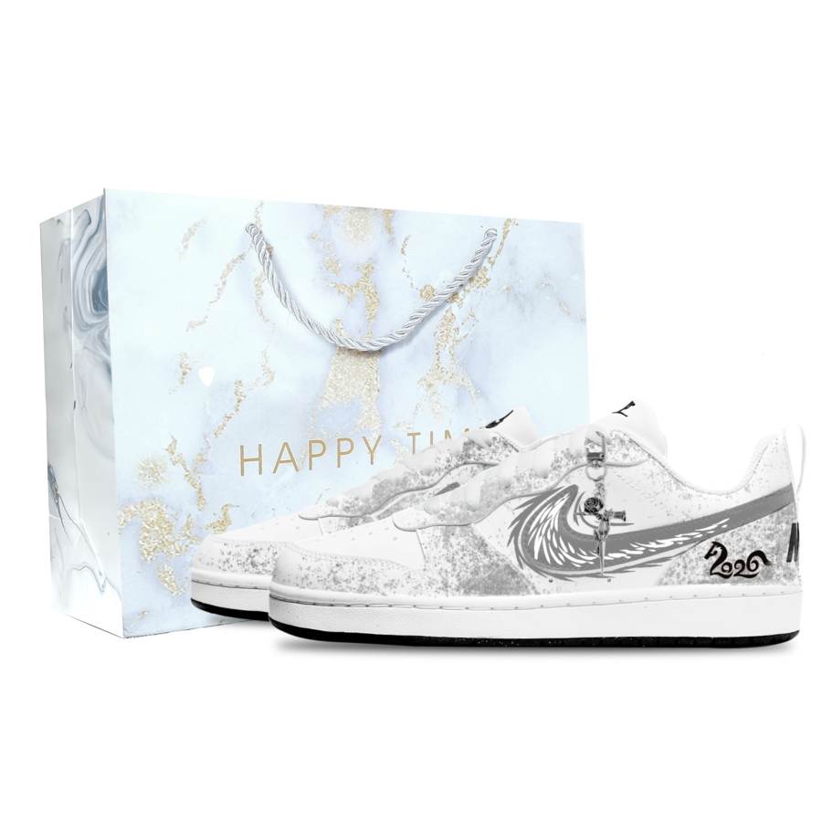 Nike Nike Court Borough Abrasion Resistant Breathable Low top Kids' Skateboarding Shoes Unisex