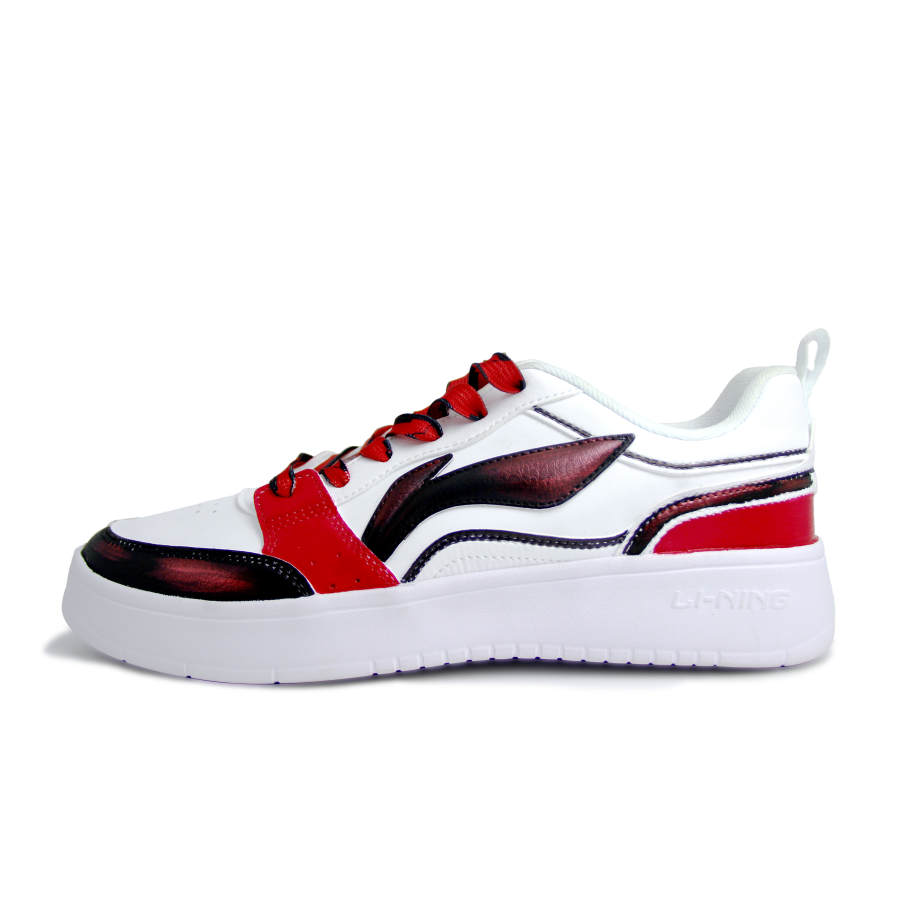 Li-Ning Li Ning Sycee Synthetic Leather Hand Drawn Graffiti Lightweight And Breathable Low top Skateboard Shoes Unisex