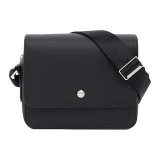 LACOSTE Pu Crossbody Bag, Shoulder Bag Small Men's Black