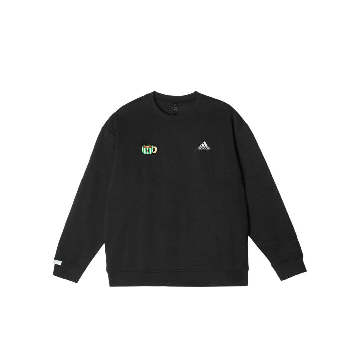 Adidas Adidas LABEL Sweatshirts Unisex Black Crew Neck Moderate Regular