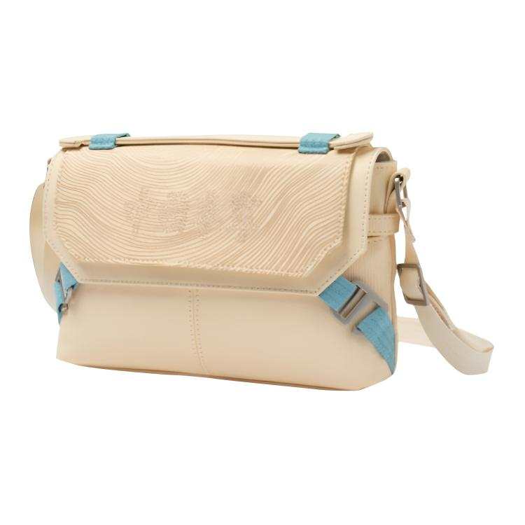 Li-Ning Li Ning Leather Shoulder Bag, Crossbody Bag, Handbag Unisex Beige