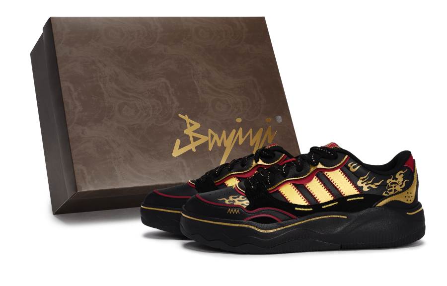 Adidas Adidas LITE SHUFFLE 811 Manufacturing, Jinrui Pengou, Special Shoe Box Low top Skateboard Shoes Unisex Black Red Gold