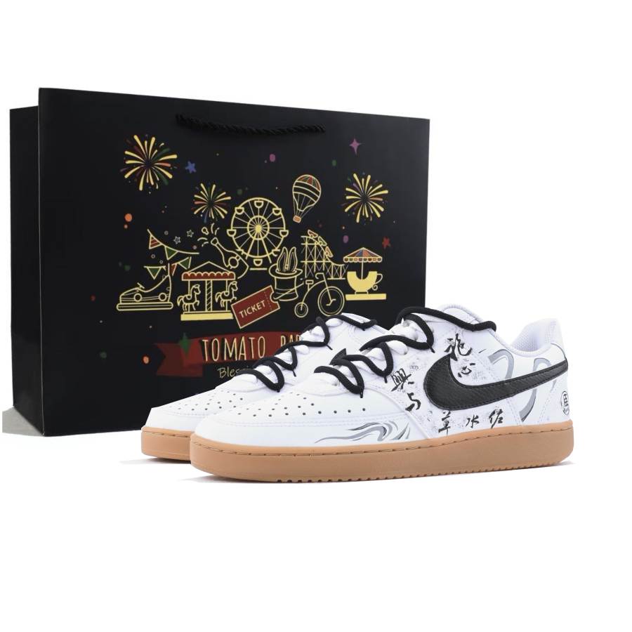 Nike Nike Court Vision 1 Dusty Roar Abrasion Resistant Abrasion Resistant Low top Skateboard Shoes Men's White