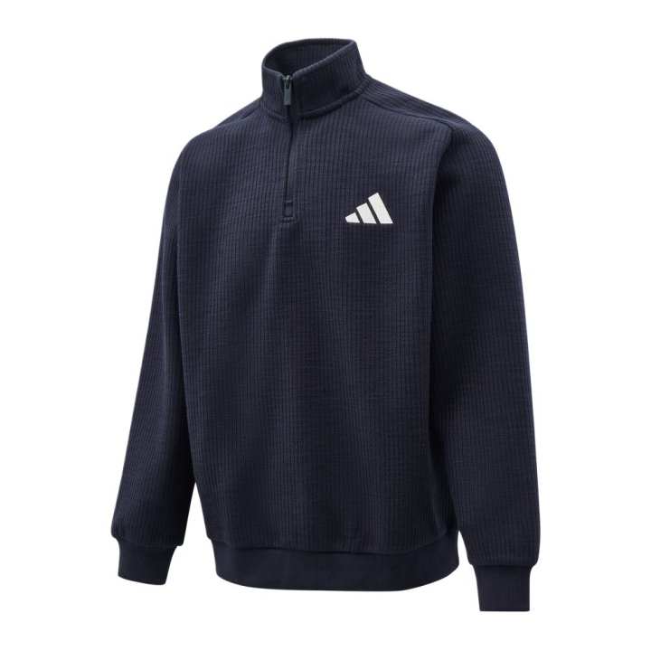Adidas Adidas Sweatshirts Men's Sea Blue Stand Collar Moderate