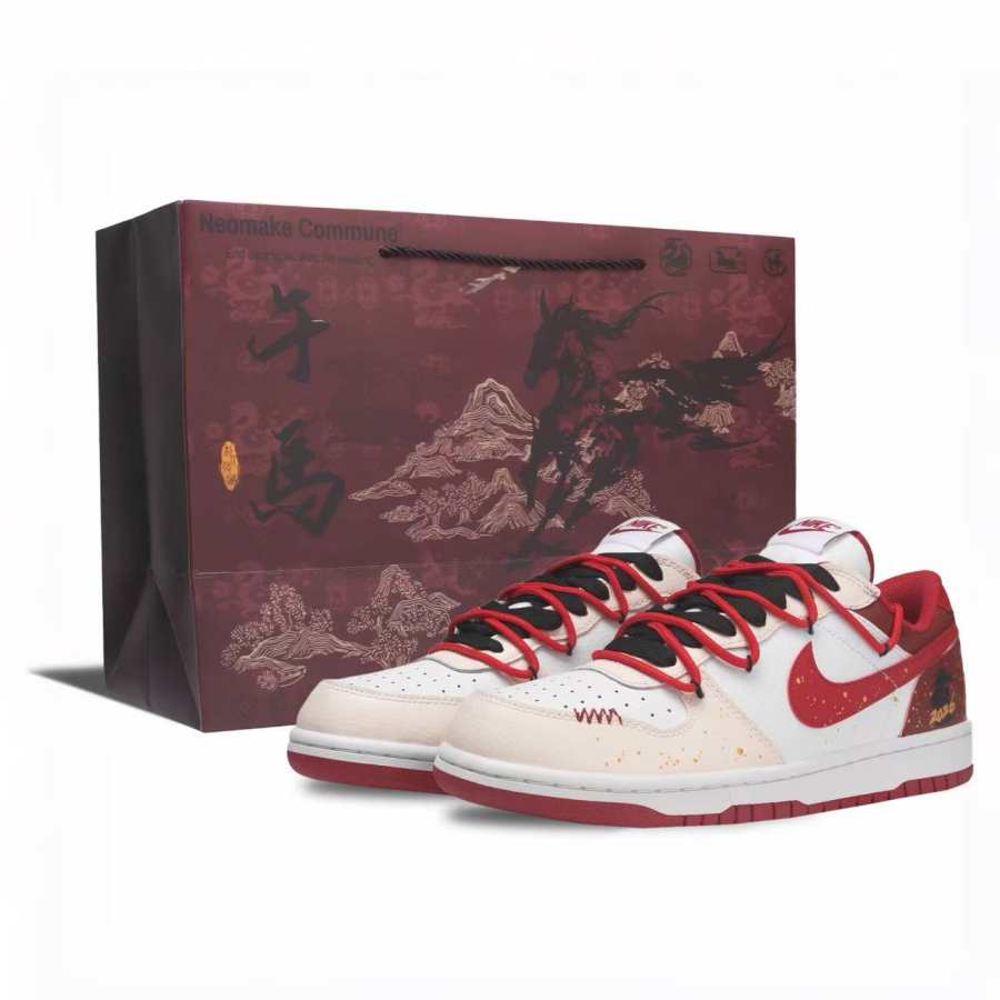 Nike Nike Big Chasing Light Shopping Bag Low top Skateboard Shoes Unisex Red White