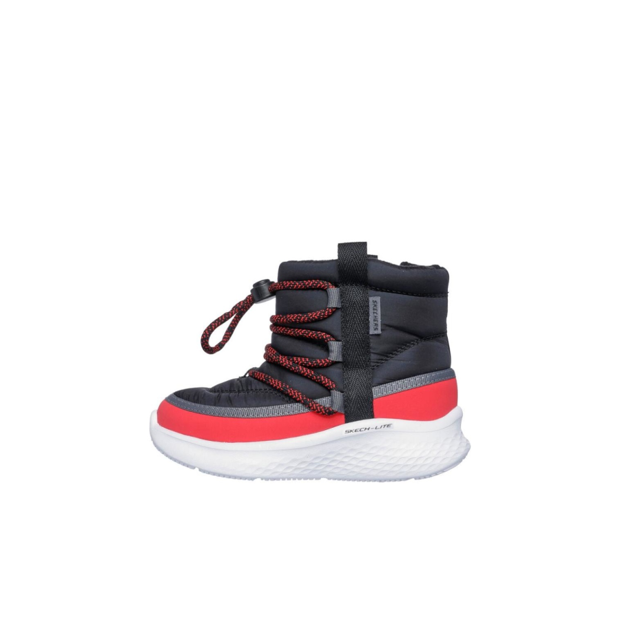 Skechers Kids Slip Resistant Thermal High top Toddler Shoes Black Red Infant And Toddler