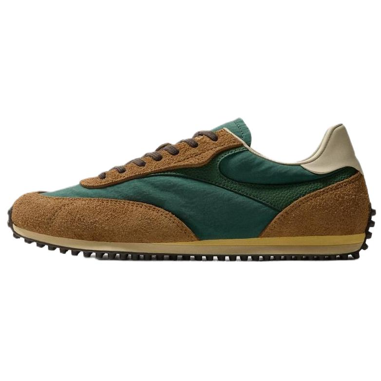 ZARA Cow Leather Low top Casual Shoes Men's Green
