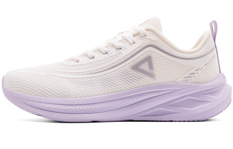 PEAK Cushioning Abrasion Resistant Lightweight Breathable Casual City Commuting Running Shoes Women's Ivory Purple