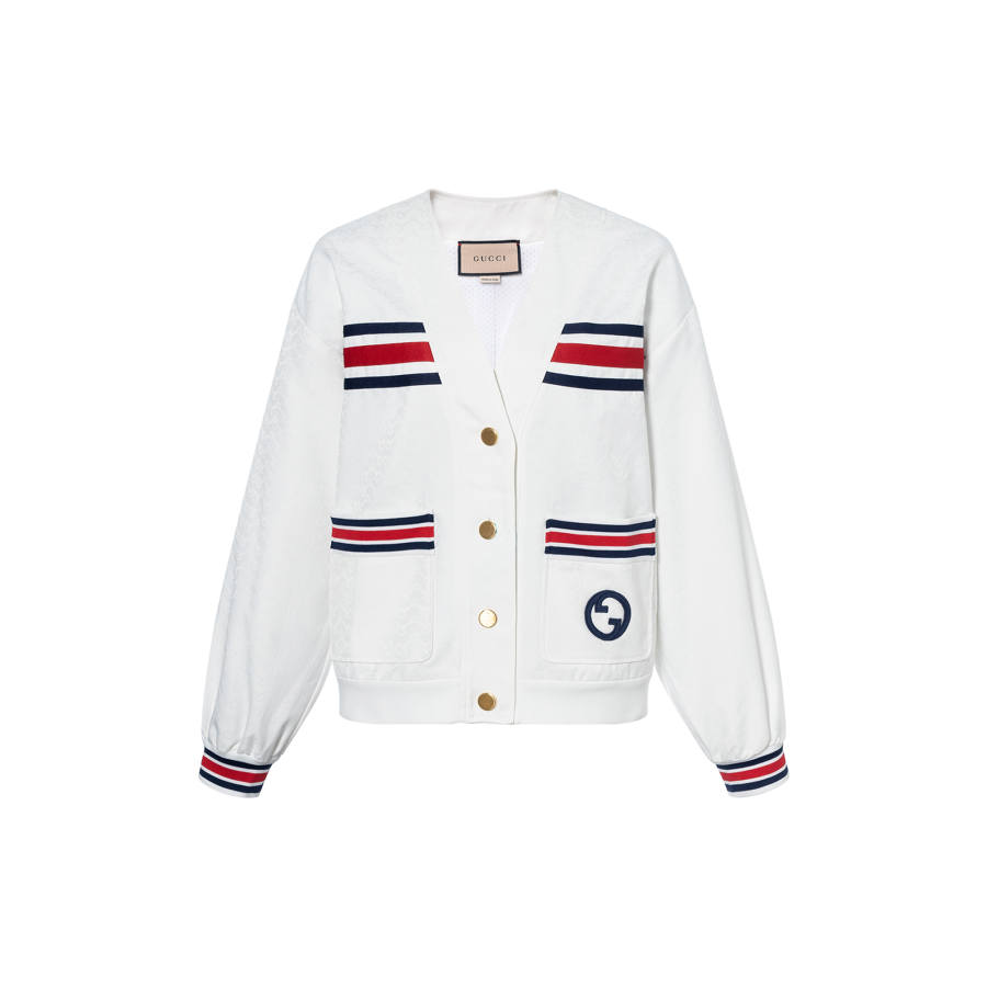 GUCCI Knitwear Women's White V Neck Moderate