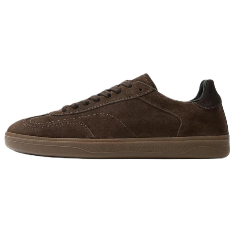 ZARA ORIGINS Cow Leather Low top German Army Trainers Men's Brown