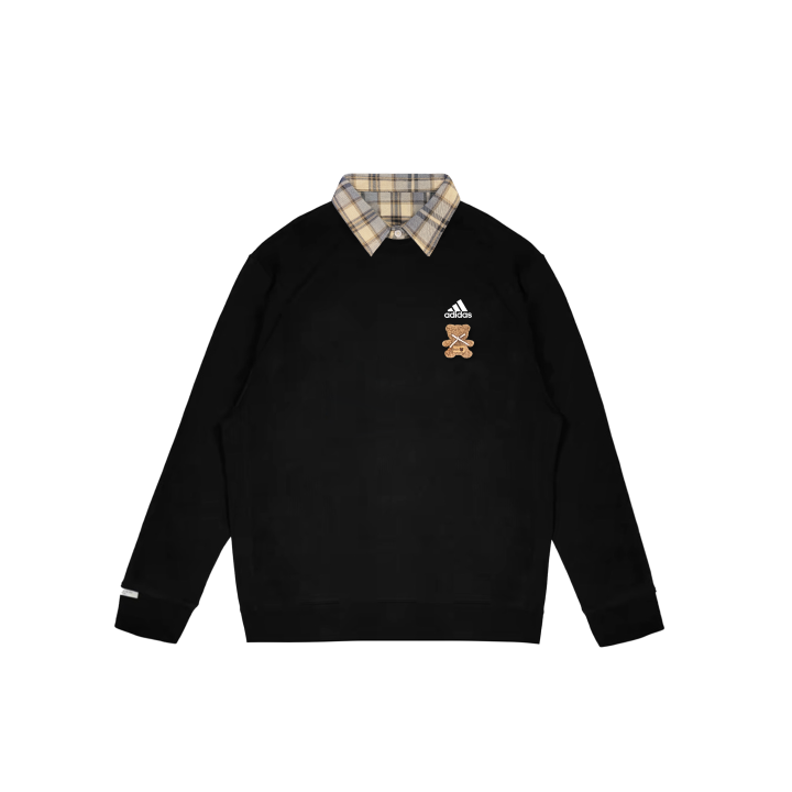 Adidas Adidas LABEL Sweatshirts Unisex Black Polo Collar Moderate Regular