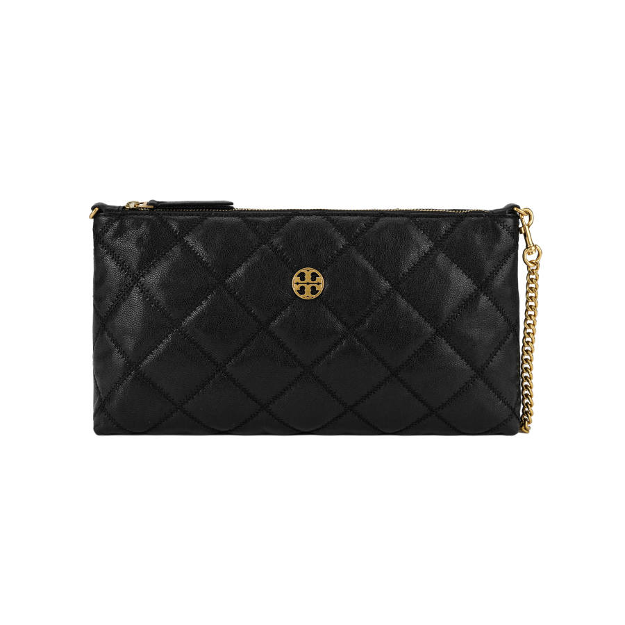 TORY BURCH Leather With Faux Leather Handbag, Shoulder Bag Women's Black