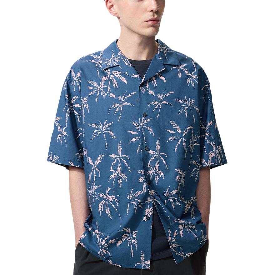 UNIQLO SS26 Shirts Unisex Royal Blue Peak Lapel Moderate Straight Fit