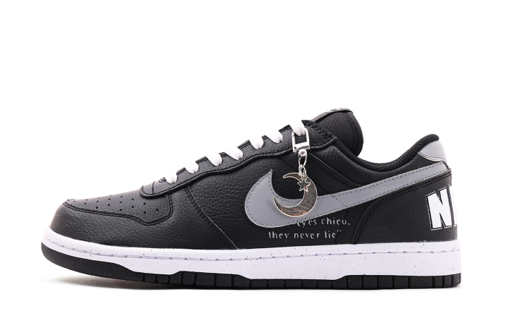 Nike Nike Big Leather Wrapping, Wear Resistant And Non Slip Low top Skateboard Shoes Unisex Gray Black