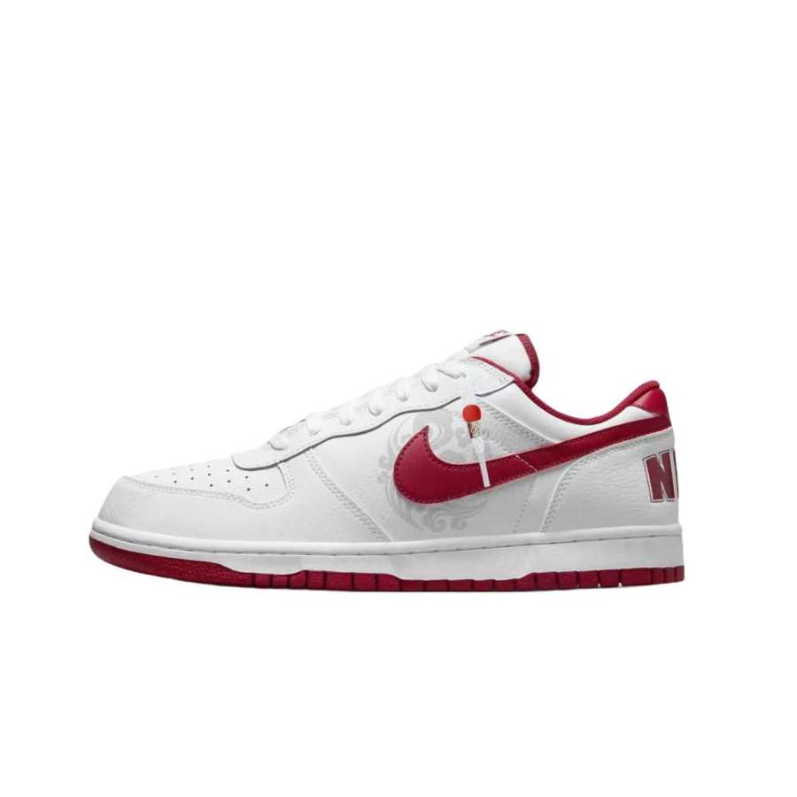 Nike Nike Big Seal Impression Abrasion Resistant Low top Skateboard Shoes Men's White Red