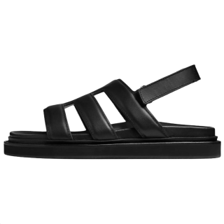 Jimmy Choo Cove Leather Roman Sandals Men's Black