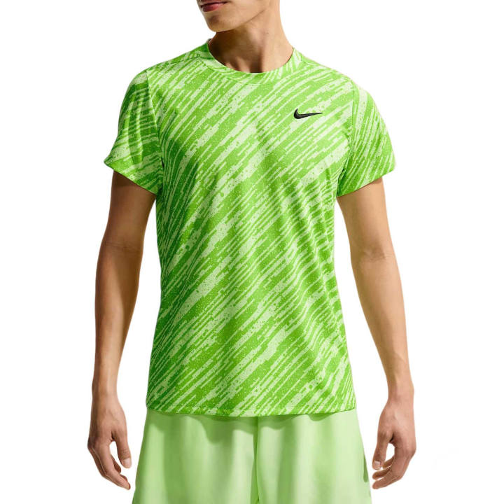 Nike Nike Dri Fit Tennis Tops Men's Mint Green/Black Crew Neck Moderate