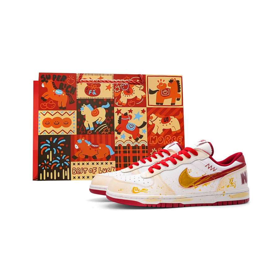 Nike Nike Big Abrasion Resistant Breathable Low top Skateboard Shoes Men's Gold