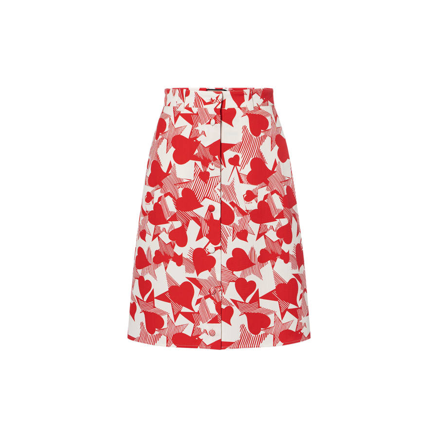 GUCCI FW23 Casual Long Skirt Women's Red