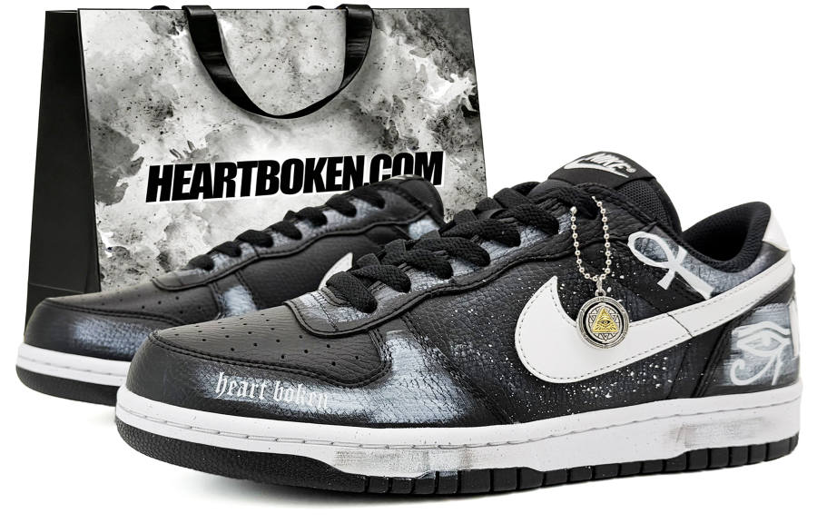 Nike Nike Big Suixin, Eye Of God, Shopping Bag Cushioning Coverage Slip Resistant Low top Skateboard Shoes Men's Black