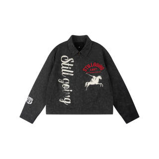 1807 Pegasus Collection Jackets Unisex Dark Gray Lapel Moderate Other