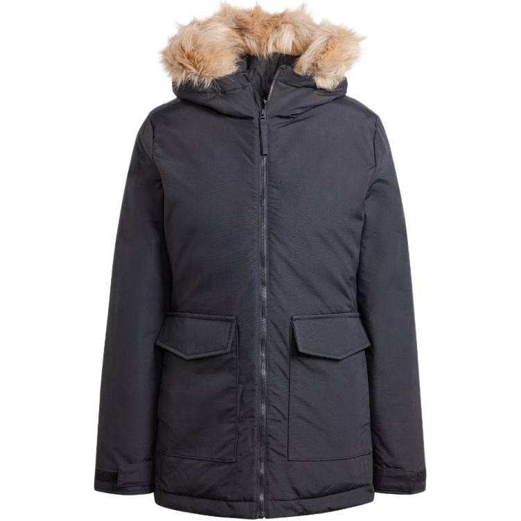 Adidas Adidas Parka Coats Women's Black Hooded Moderate