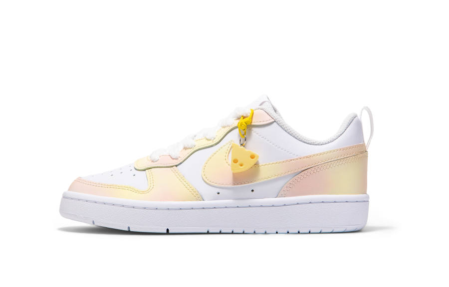 Nike Nike Court Borough Slip Resistant Cushioning Breathable Low top Skateboard Shoes Women's Pink Yellow