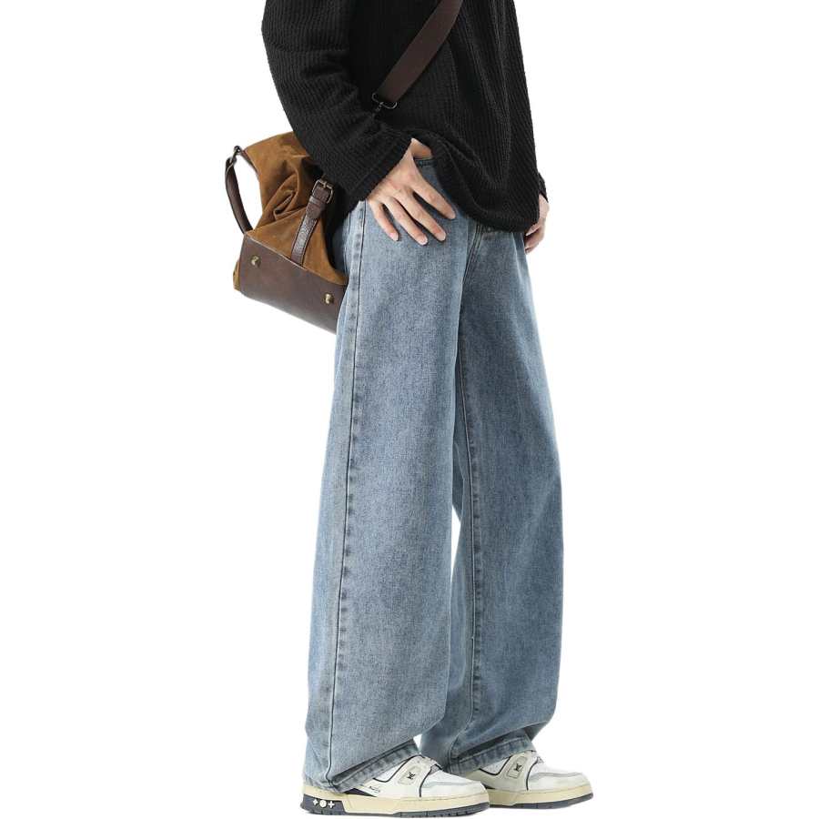 BALENO Jeans Unisex Thickened And Fleece Lined Straight Fit Pants