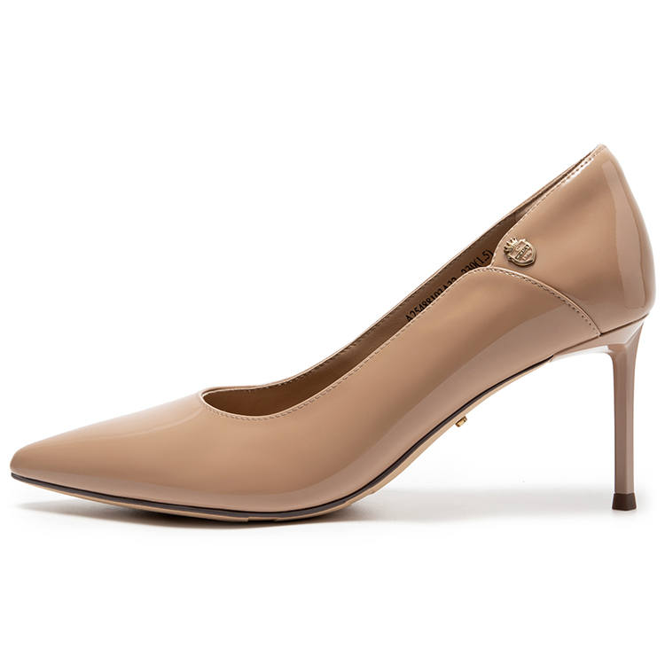 C°BANNER Cow Leather Slim Heel High Heels 7.5cm Women's