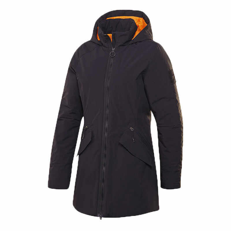 Reebok Puffer Jackets Women's Black Hooded Thickened