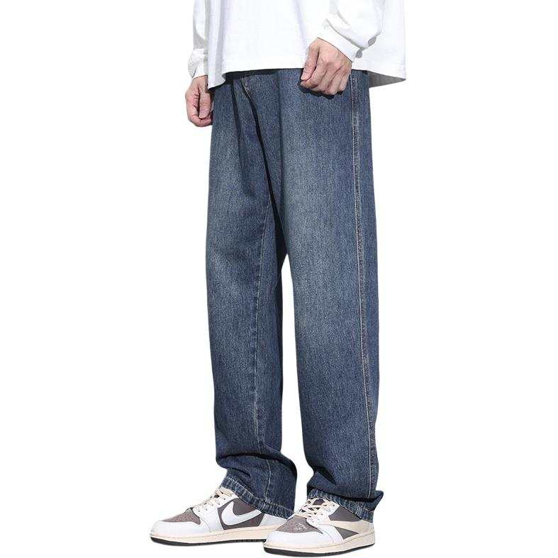 Tonlion Jeans Unisex Blue Moderate Straight Fit Pants