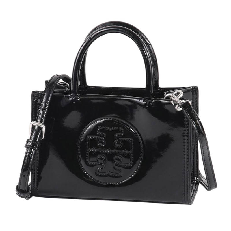 TORY BURCH Ella Synthetic Leather Handbag Mini Women's Black