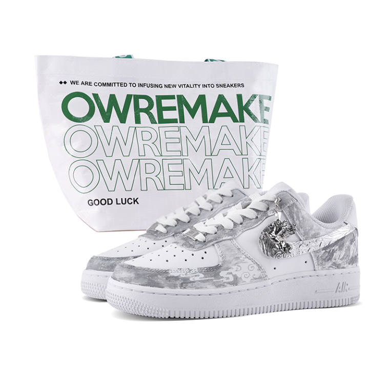 Nike Nike Air Force 1 Low top Skateboard Shoes Women's Silver White