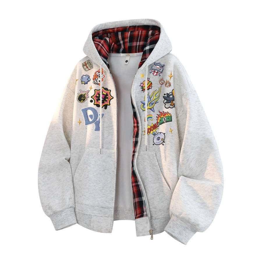 DEERWAY Sweatshirts Unisex Hooded Moderate Cardigan