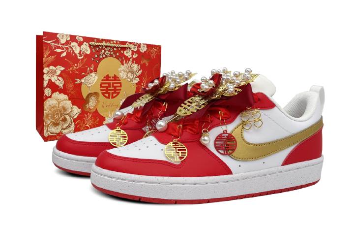 Nike Nike Court Borough Low top Skateboard Shoes Unisex Red White