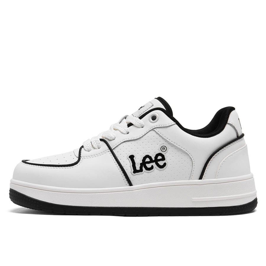 Lee Casual Shoes Men's Low Top Light Beige/Black White