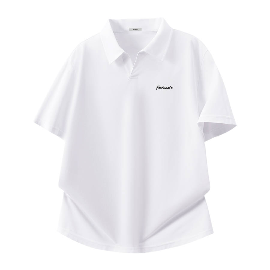MINISO Polo Shirts Unisex Polo Collar Moderate Straight Fit
