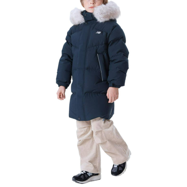 New Balance New Balance Kids Down Jackets Hooded Thickened Long Moderate