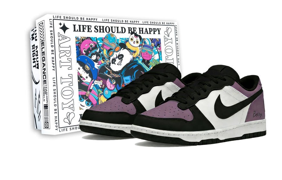 Nike Nike Big Low Lux Purple Ink Box Cushioning, Wear Resistant Low top Skateboard Shoes Men's Purple