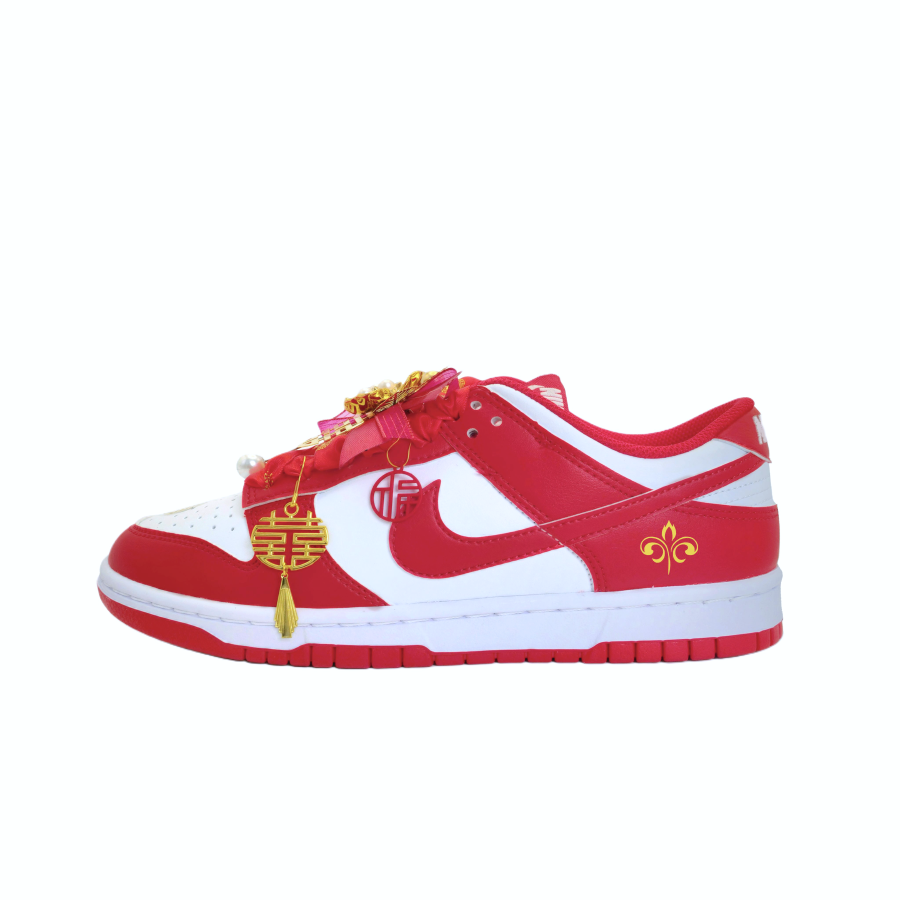 Nike Nike Dunk Good Fortune And Prosperity PU Synthetic Leather Wear resistant And Lightweight Low top Skateboard Shoes