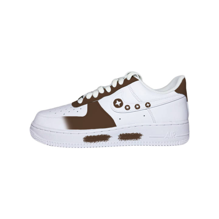 Nike Nike Air Force 1 07 Shiitake Mushrooms Legend Leather Low top Skateboard Shoes Men's White Brown
