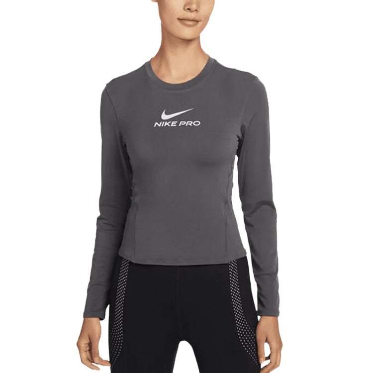 Nike Nike Pro T Shirts Women's Dark Gray Crew Neck